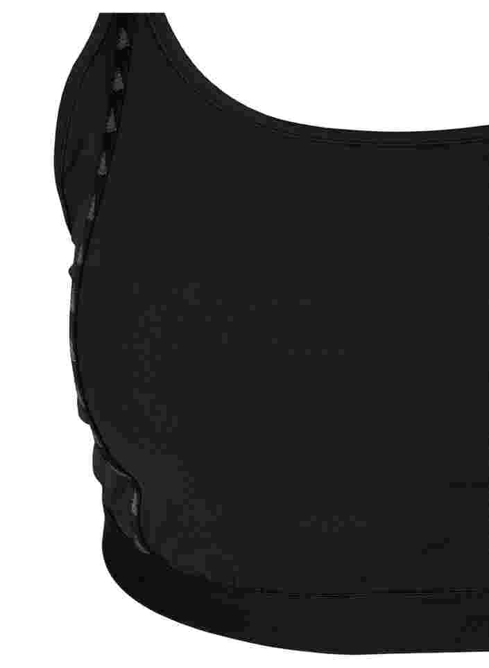 Brassière de sport avec maille dans le dos, Black, Packshot image number 2