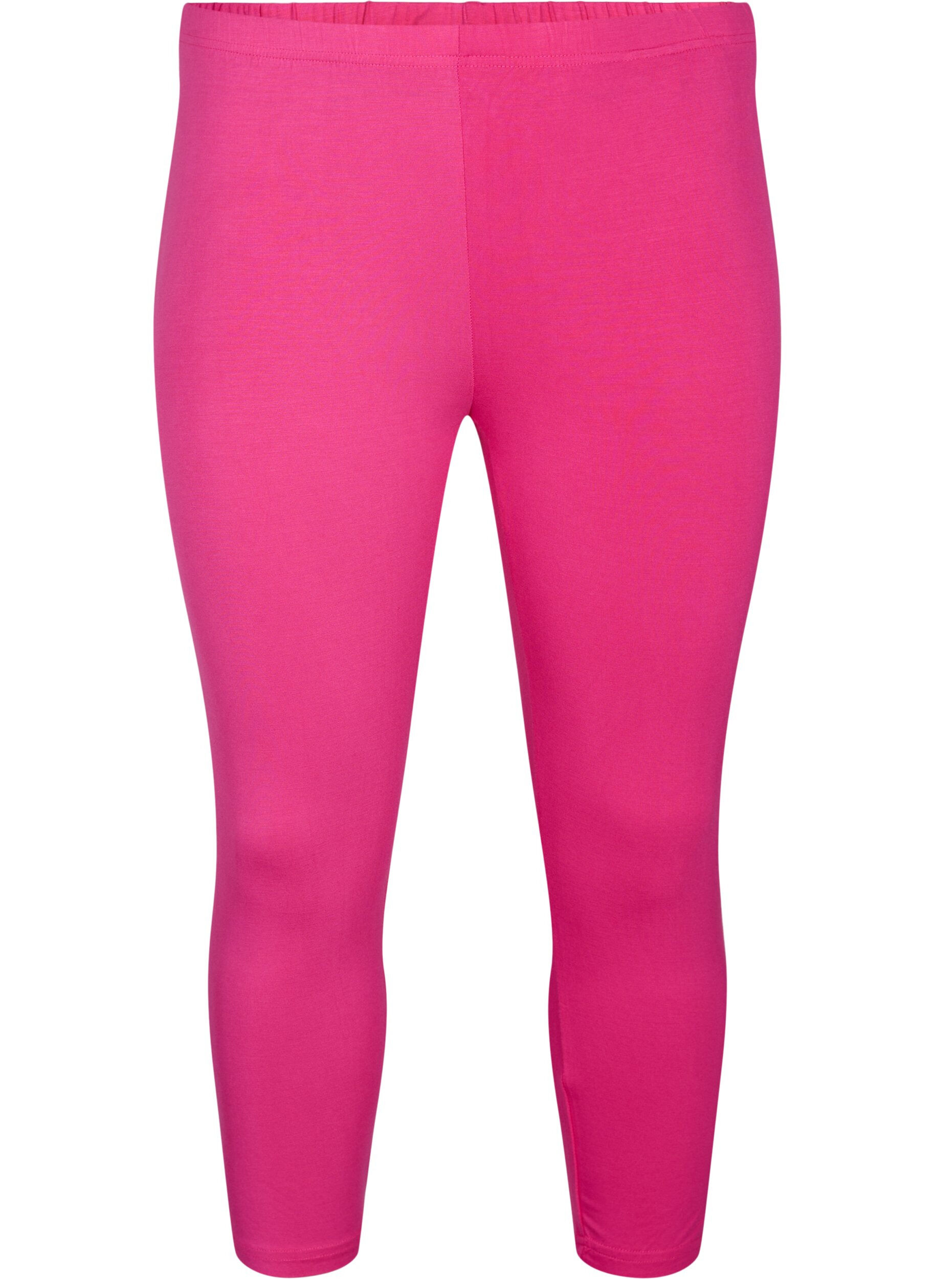 Zizzi Leggings basiques longueur 3/4 en viscose, Rose, Packshot image number 0