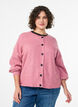 Cardigan en tricot c&ocirc;tel&eacute; avec boutons, Rose, Model image number 0