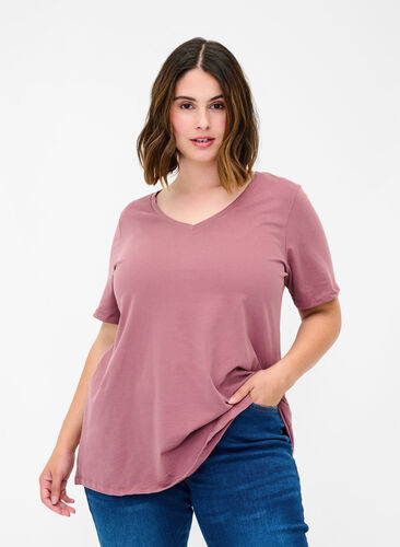 T-shirt basique, Rose Taupe, Model image number 0