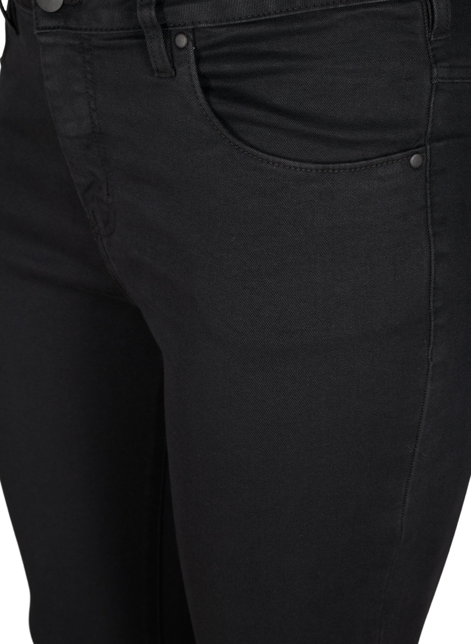 ZizziSuper slim Amy jeans met hoge taille, Black, Packshot image number 2