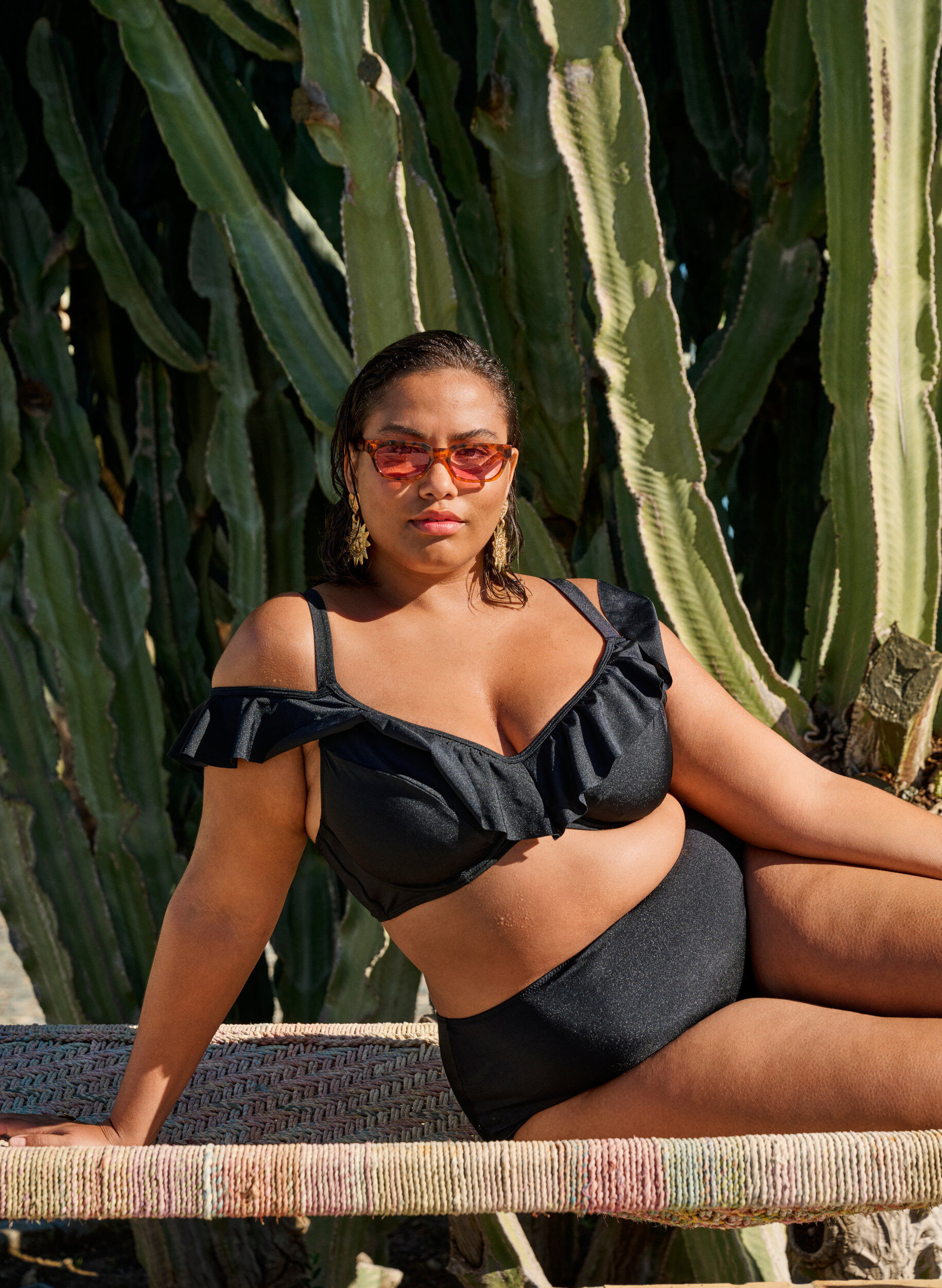 ZizziBikinibroekje met normale taille, Zwart, Image image number 0