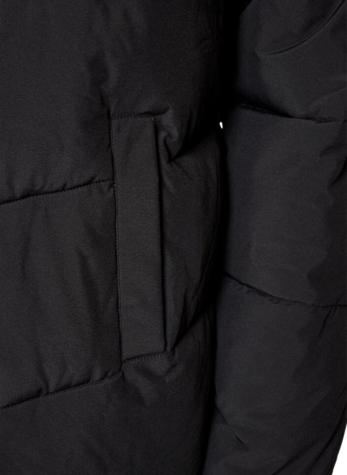 Doudoune mi-longue avec capuche, Noir, Packshot image number 3