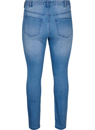 Jeans Amy avec une coupe super slim et des détails déchirés, Blue denim, Packshot image number 1