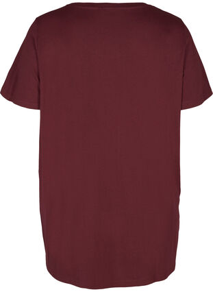 T-shirt de nuit surdimensionné en coton bio, Tawny Port, Packshot image number 1