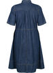 Overhemdjurk van denim met korte mouwen, Blauw, Packshot image number 1