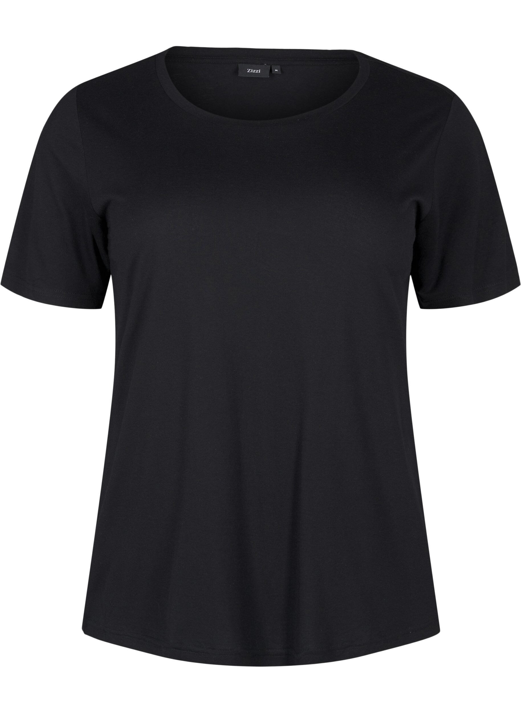 Zizzi T-shirt en laine et viscose, Black, Packshot image number 0