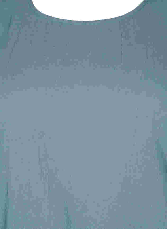 Katoenen blouse met smokwerk en korte mouwen, Goblin Blue, Packshot image number 2
