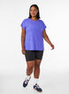 Effen gekleurd trainingsshirt, Blauw, Model image number 1