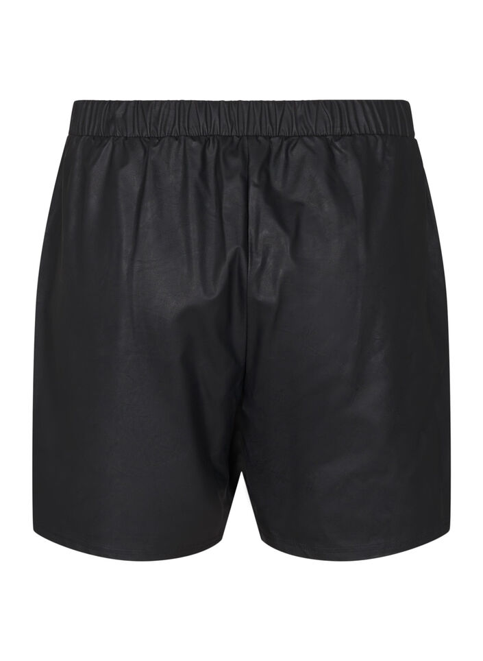 Short ample en simili cuir, Black, Packshot image number 1