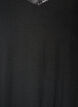 Nuisette en viscose avec dentelle et fentes, Noir, Packshot image number 2