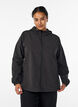 Veste l&eacute;g&egrave;re avec capuche et fermeture &eacute;clair, Noir, Model image number 0