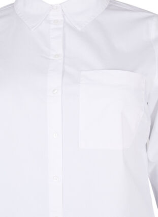 Overhemd van katoenmix, Bright White, Packshot image number 2