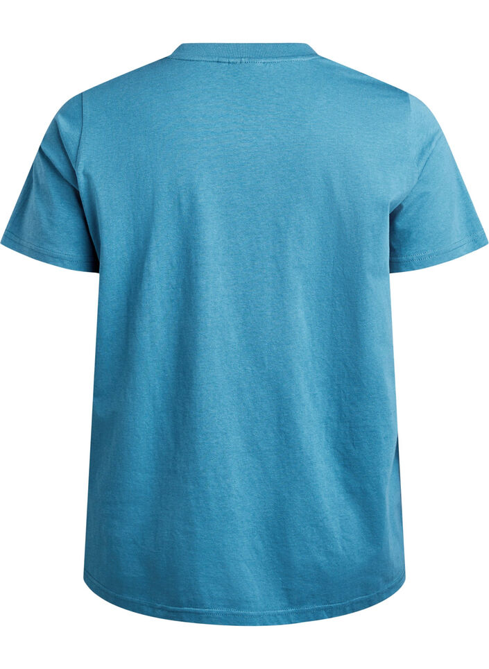 Basic katoenen T-shirt met ronde hals, Grijs, Packshot image number 1