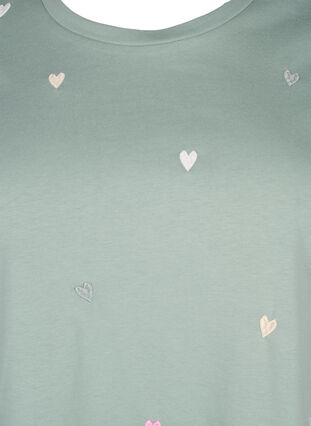 T-shirt en coton biologique avec des cœurs, Chinois G. Love Emb., Packshot image number 2