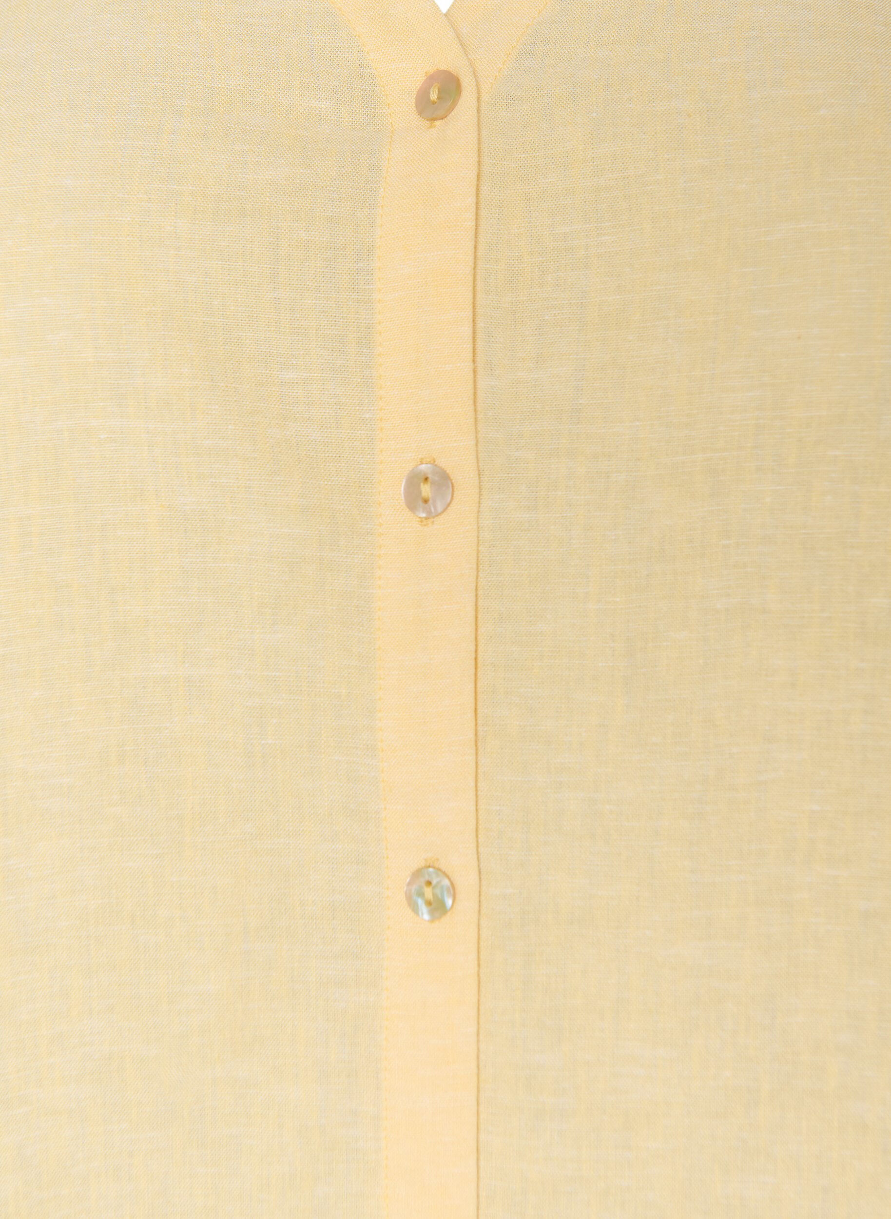 ZizziBlouse in linnen en viscose met V-hals, 1211, Packshot image number 2