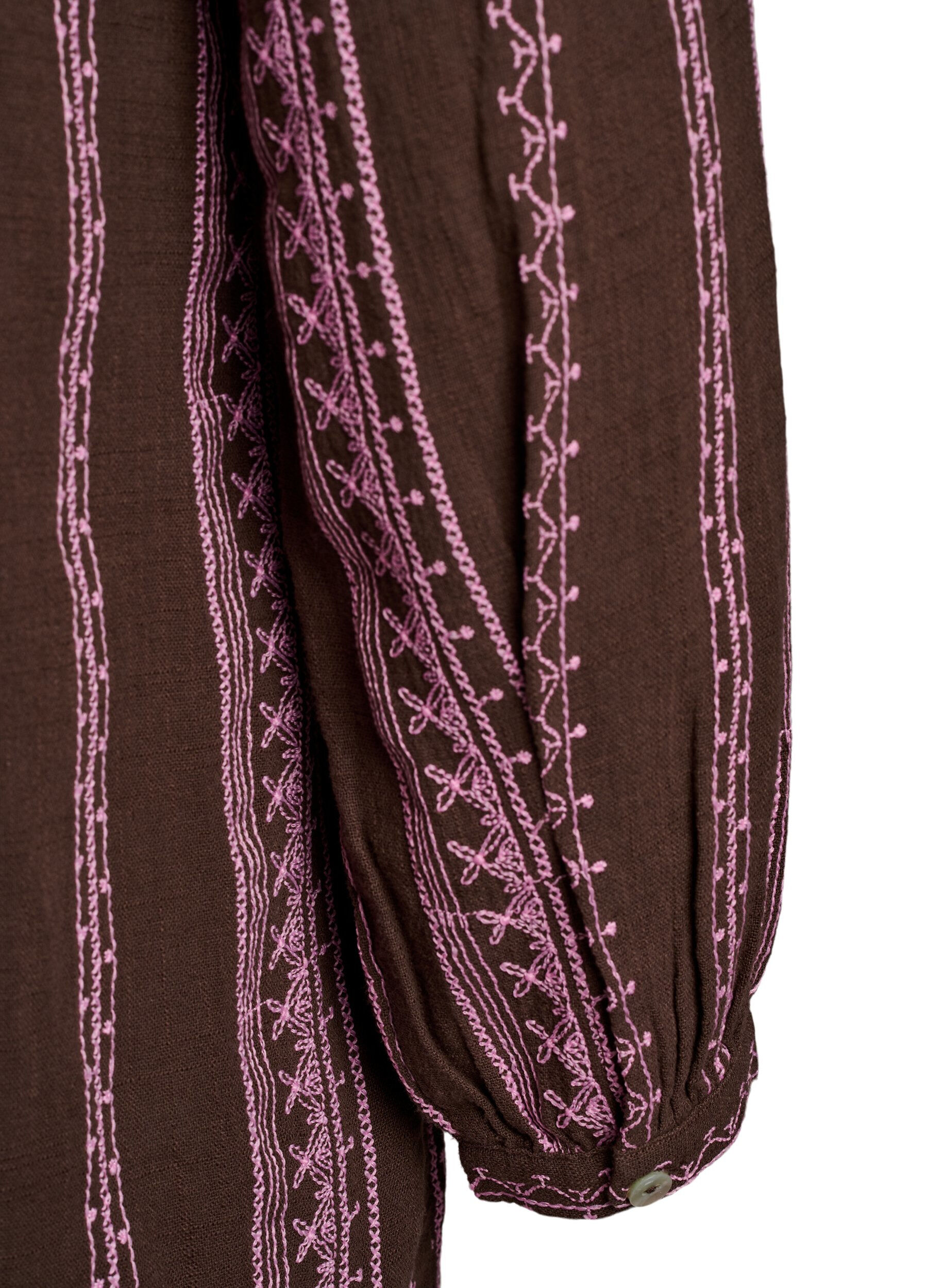 Zizzi Tunique avec motif brod&eacute;, Marron, Packshot image number 3