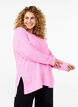 Gebreide blouse met ronde hals, Begonia Pink Mel., Model image number 0
