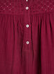 Blouse in katoenen mousseline met broderie anglaise, Donker Bordeaux, Packshot image number 2