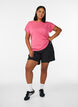 Los workout T-shirt met korte mouwen, Roze, Model image number 1