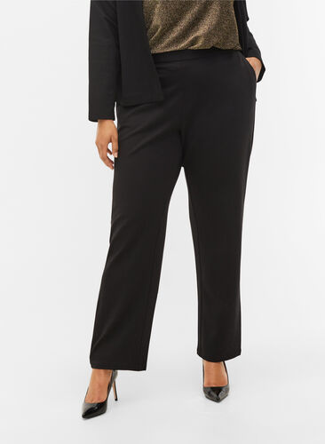 Pantalon large avec poches, Black, Model image number 2