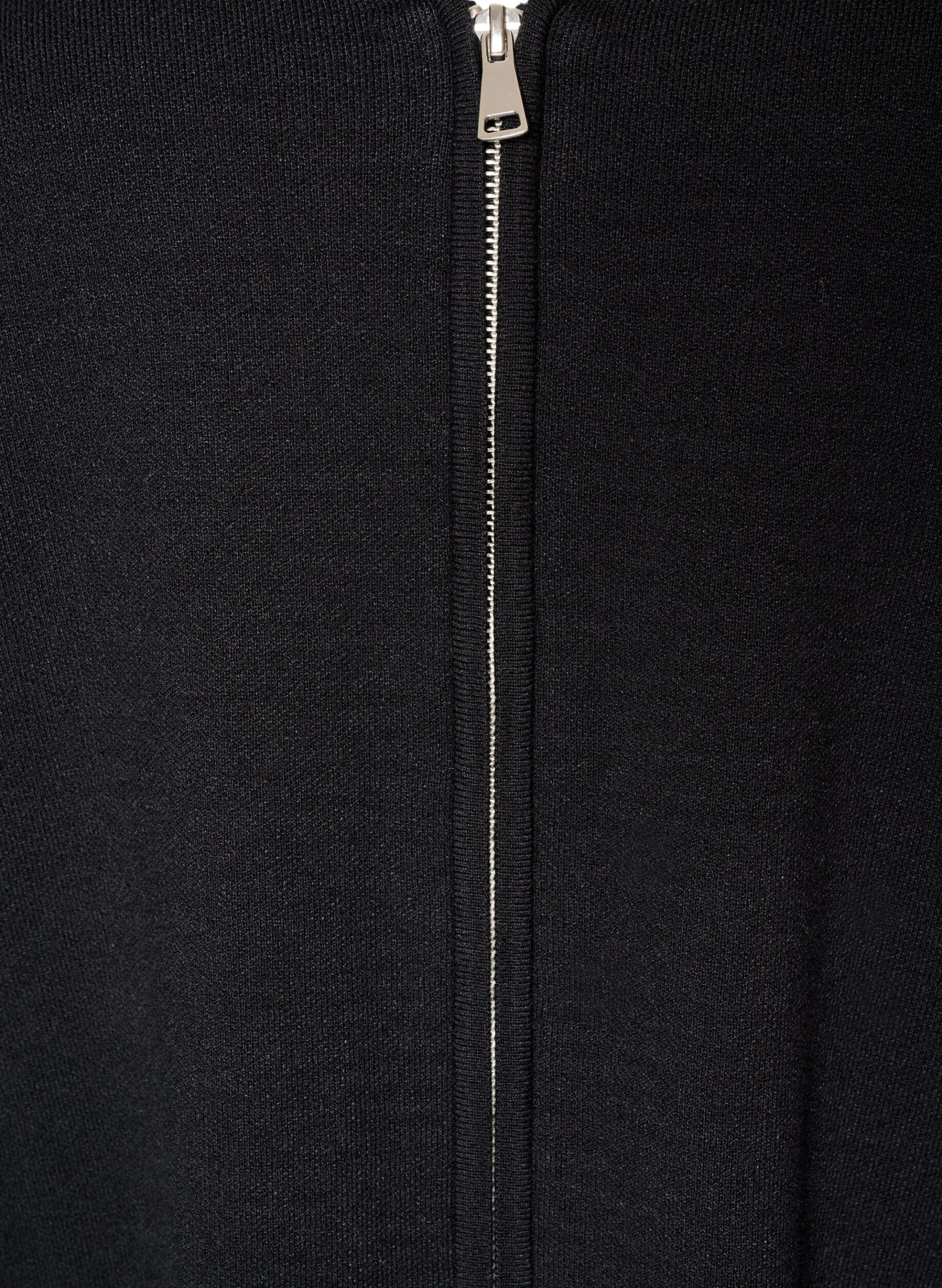 ZizziCardigan met 2-wegritsluiting, Zwart, Packshot image number 2