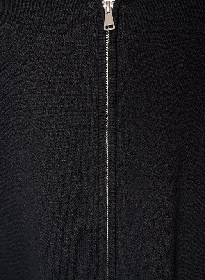 Cardigan met 2-wegritsluiting, Zwart, Packshot image number 2