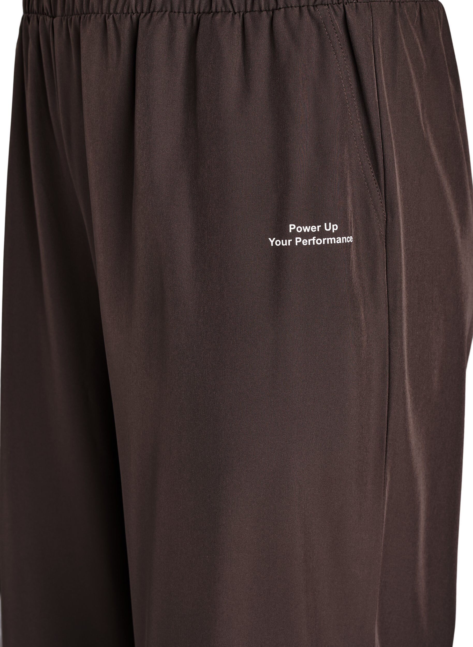 Zizzi Pantalon de sport taille haute et coupe droite, Marron, Packshot image number 2