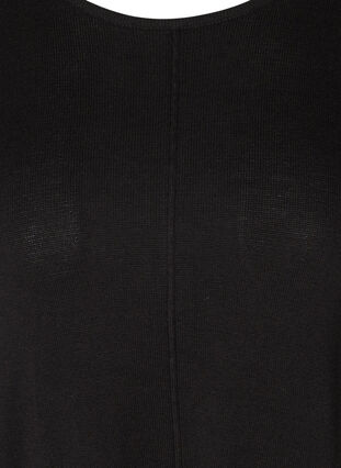 Blouse trapèze en tricot, Black, Packshot image number 2