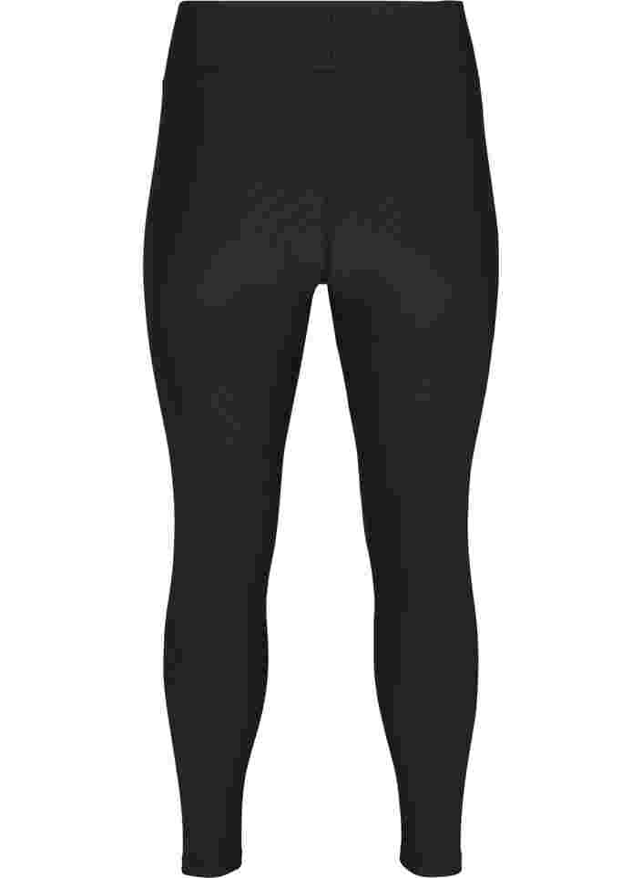 Collants d'entraînement côtelés avec une longueur de 7/8, Black, Packshot image number 1