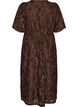 Robe midi en jacquard floral, Marron, Packshot image number 1