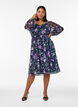 Robe de soir&eacute;e en mousseline &agrave; manches longues, Bleu, Model image number 1