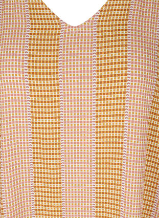 Viscose jurk met print en v-hals, Apple Cinnamon AOP, Packshot image number 2