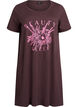 Chemise de nuit &agrave; manches courtes en coton biologique, Marron, Packshot image number 0