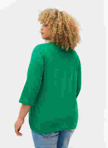 Blouse en coton à manches 3/4, Jolly Green, Model image number 1