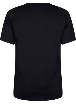 T-shirt avec rivets en coton biologique, Black NOW or never, Packshot image number 1
