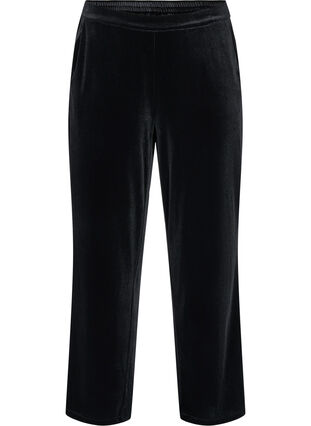 Pantalon ample en velours, Black, Packshot image number 0