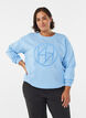 Sweatshirt avec motif &agrave; l'avant, Bleu Clair, Model image number 0