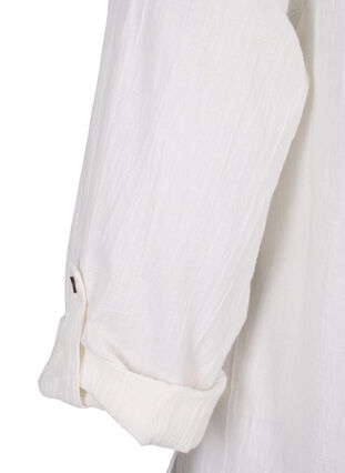 Robe rayée en coton et lin, White, Packshot image number 3