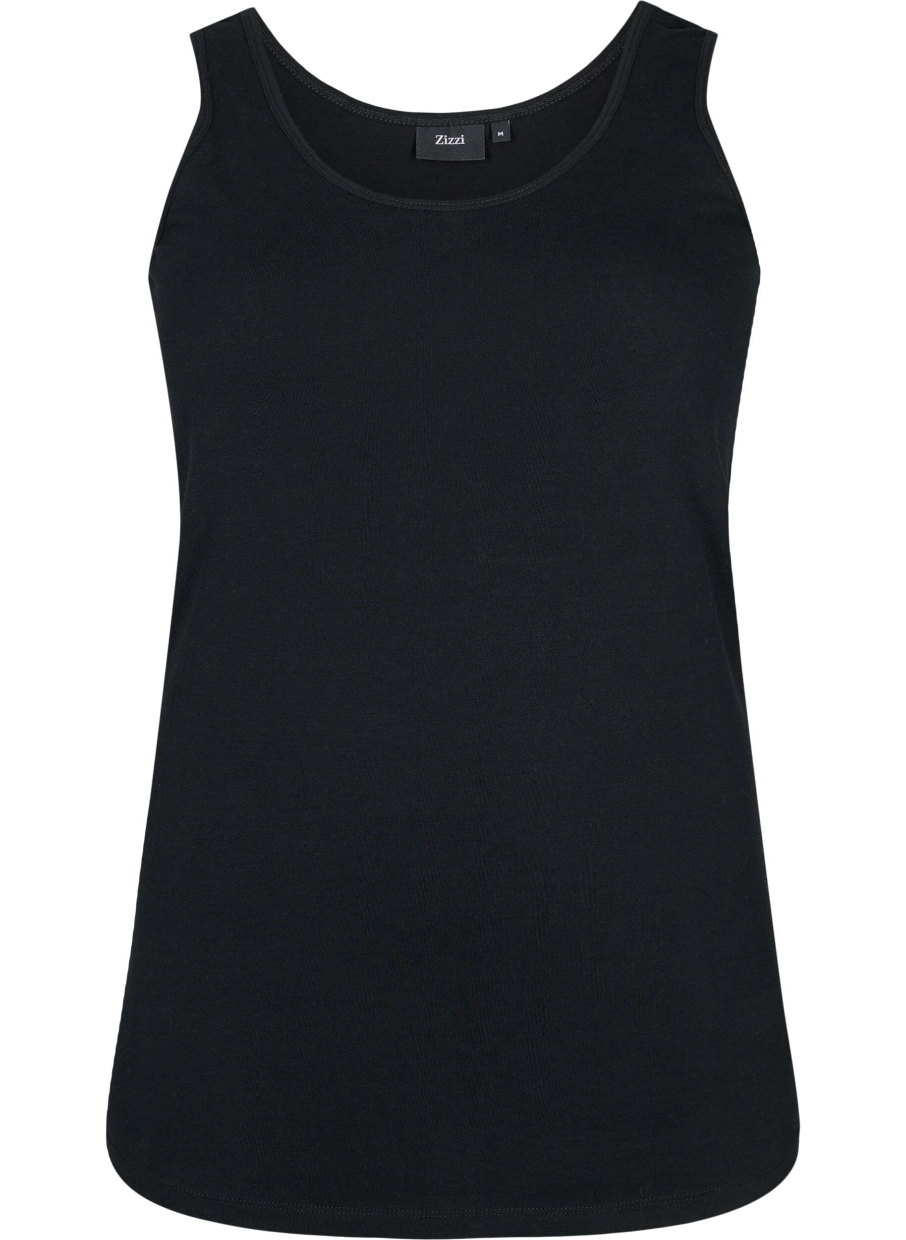 Effen gekleurd basic top in katoen