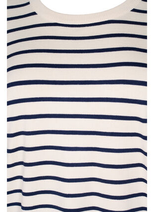 Top en viscose tricoté à manches longues, Birch W/Stripes, Packshot image number 2