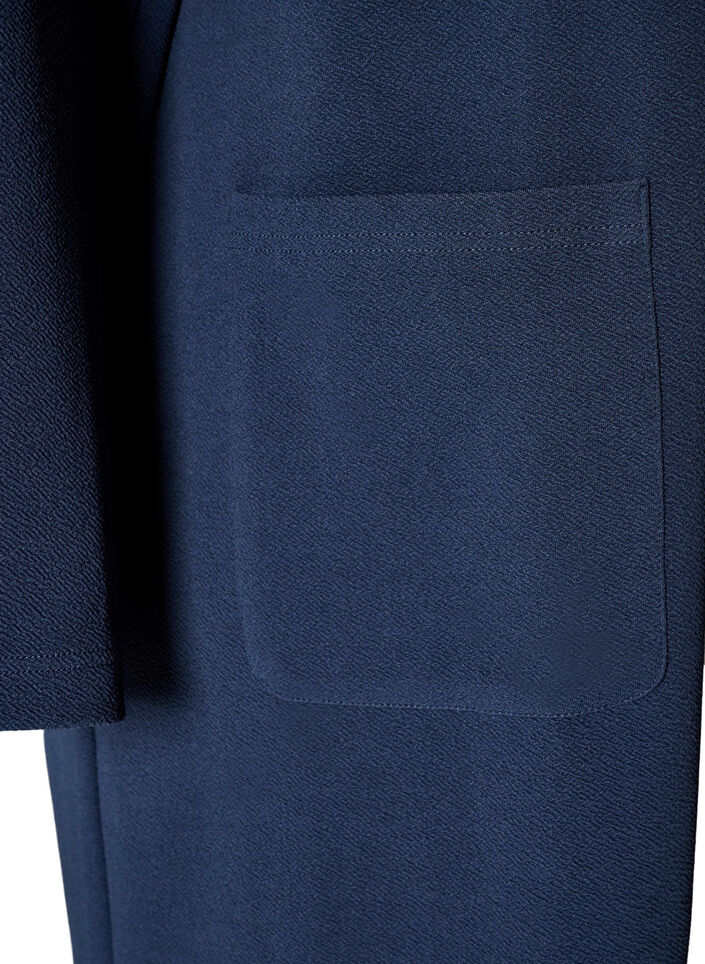 Lange jas met zakken, Blauw, Packshot image number 3