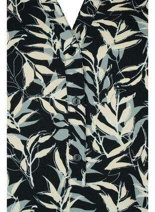 Blouse à manches longues avec imprimé floral et col en V, Leaf AOP, Packshot image number 2