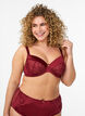 Soutien-gorge embo&icirc;tant en microfibre brillante, Bordeaux fonc&eacute;, Model image number 0