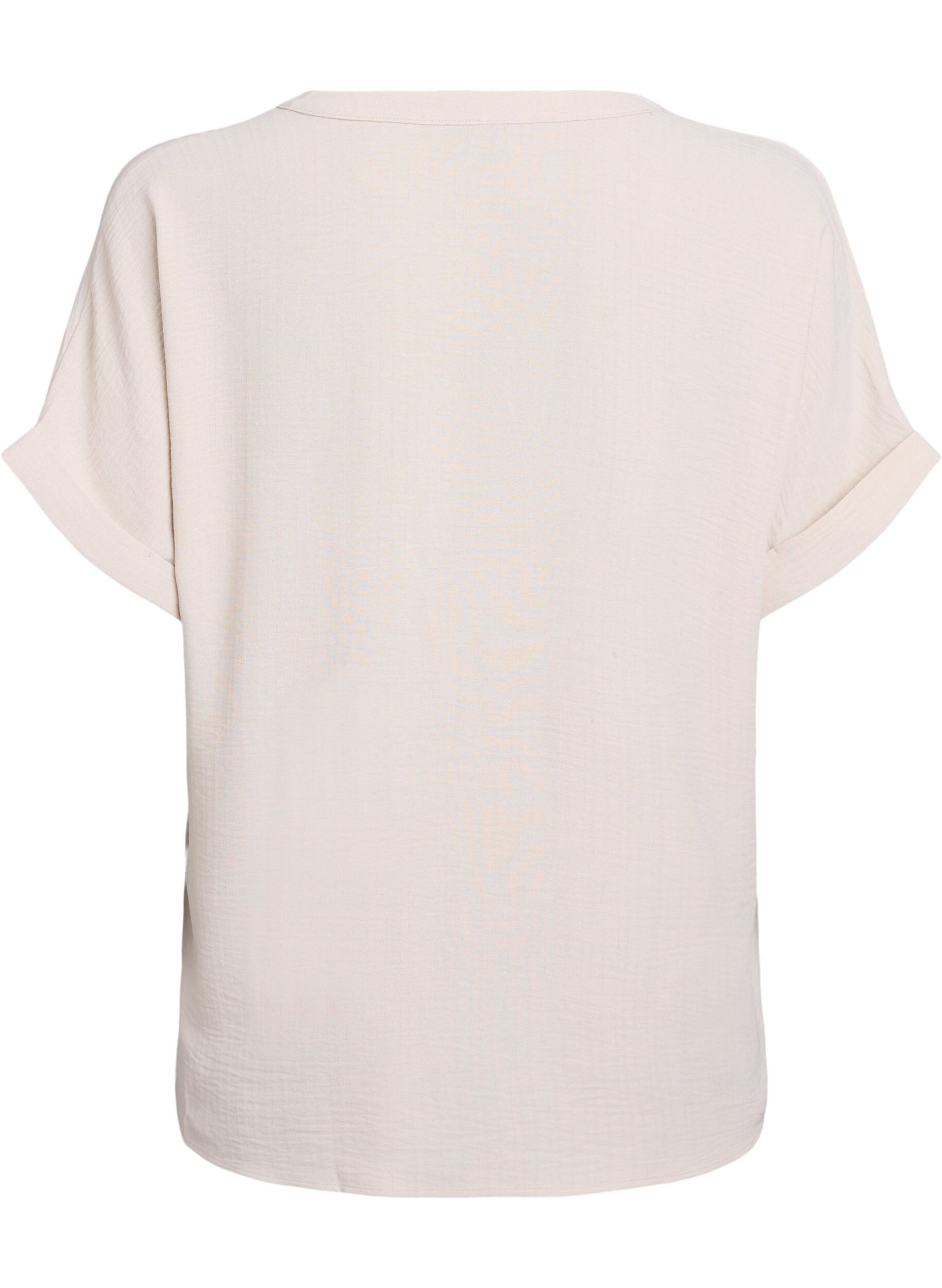 ZizziLuchtige blouse met korte mouwen, Beige, Packshot image number 1