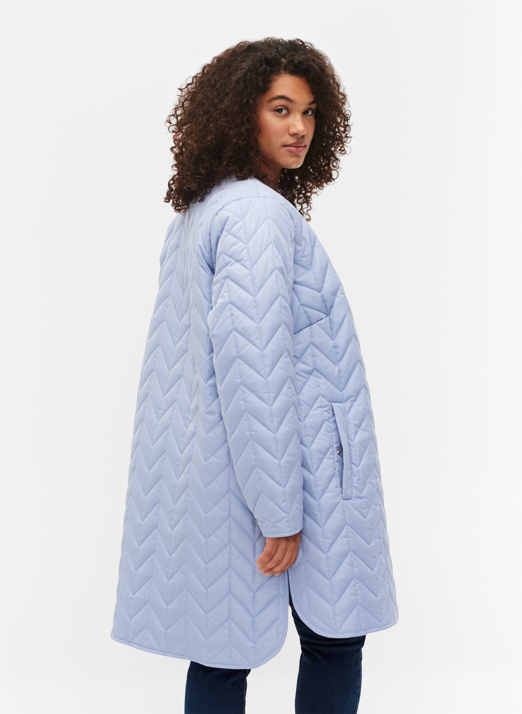 ZizziGewatteerd jasje met knopen, Eventide, Model image number 1