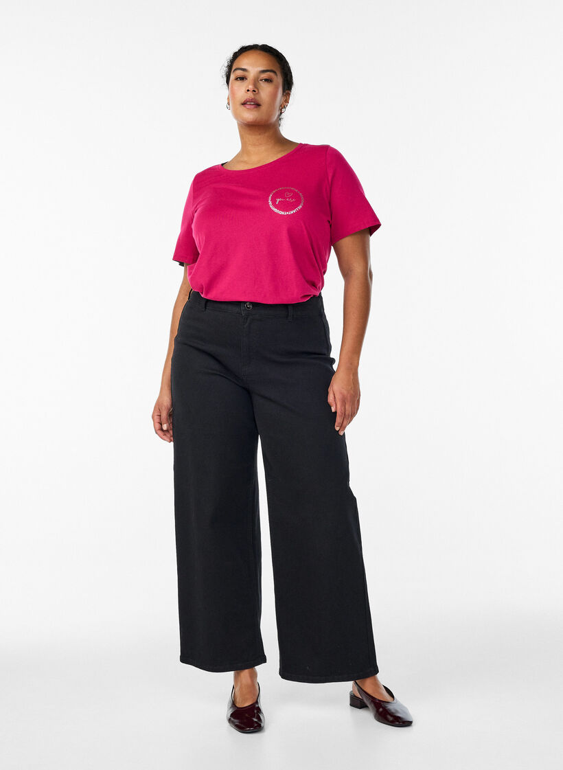 FLASH - T-shirt imprim&eacute;, Bordeaux, Model image number 1