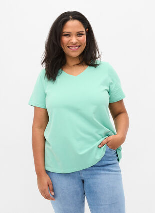 T-shirt basique, Dusty Jade Green, Model image number 0