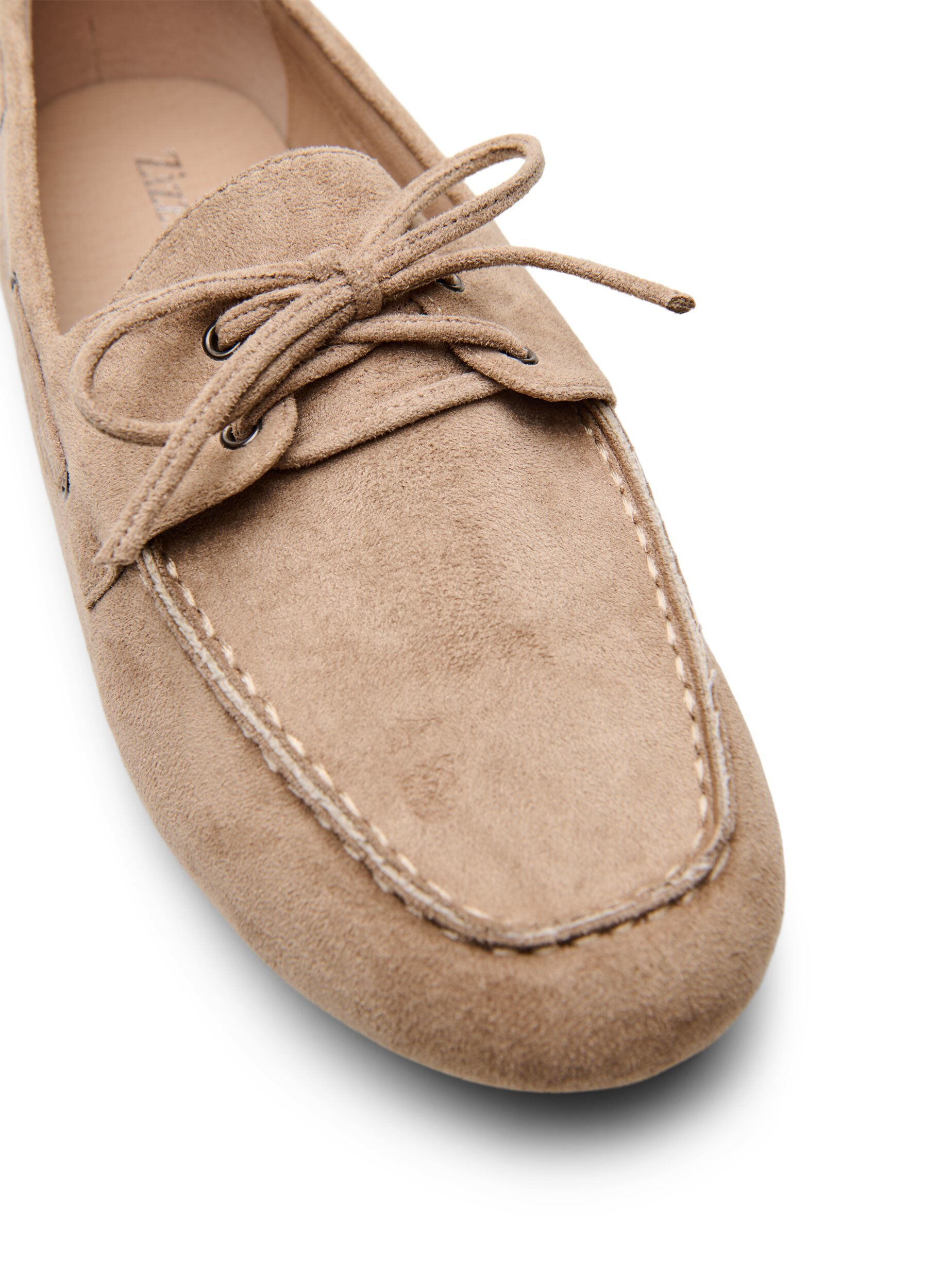 ZizziFaux suede moccasins, Beige, Packshot image number 3