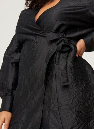Robe portefeuille, Black, Model image number 2